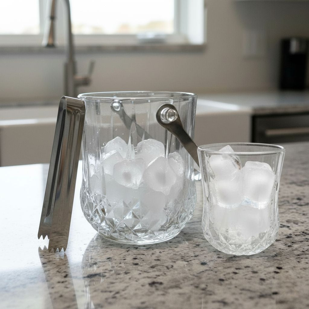 Set Hielera + 4 Vasos de Vidrio