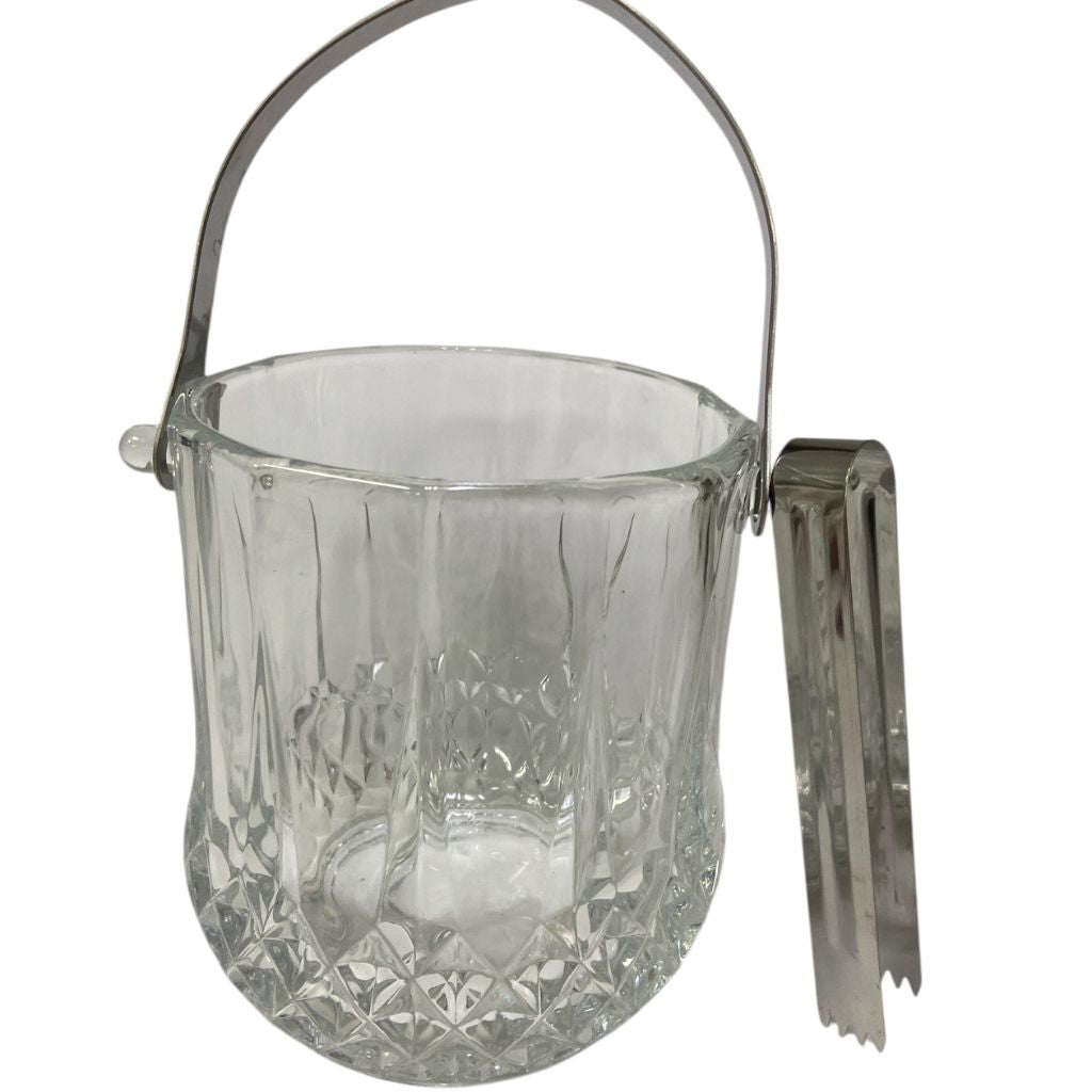 Hielera Mediana De Vidrio Con Pinza Y Manijas