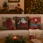 Set X3 Fundas Navideñas rojas 4546R