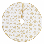 Tapete para Árbol de Navidad – Copos Dorados
