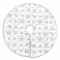 Tapete para Árbol de Navidad – Copos Plateados