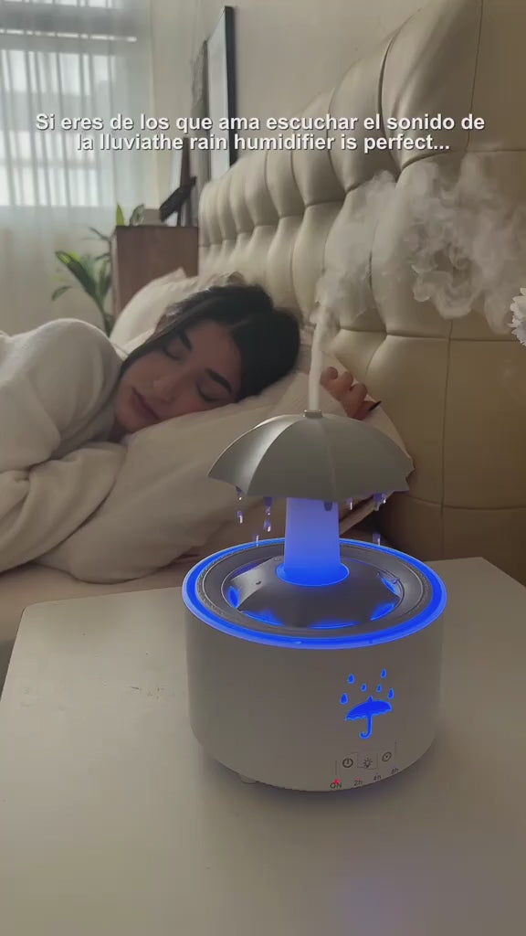 Humidificador Difusor Tipo Paraguas con Luces LED y Control Remoto