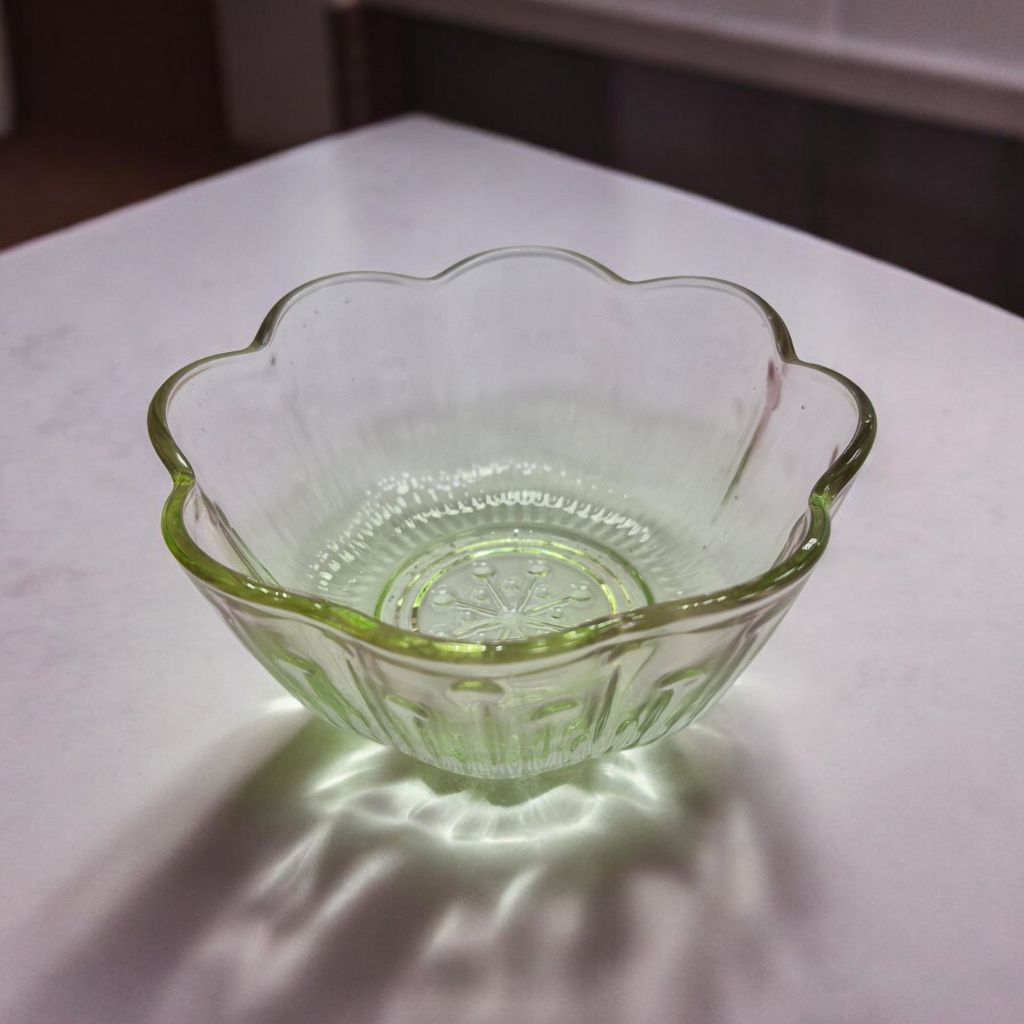 Set de Vaso y  bowls vintage verde
