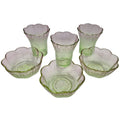 Set de Vaso y  bowls vintage verde